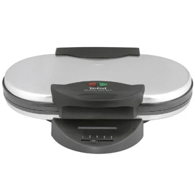 Imagen de Tefal Gofrera Redonda potente, 1200 W, recubrimiento antiadherente, fácil almacenamiento, termostato regulable, hasta 10 gofres a la vez, luz de encendido/apagado, Limpieza, WM311D