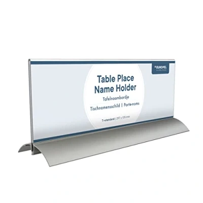 Imagen de OPUS 2 350088 Soporte para folletos, acrilico Transparente y base de aluminio, 105x297mm transversales