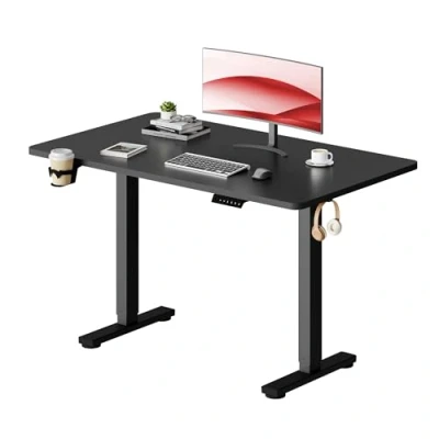 Imagen de SANODESK QS+ 110 x 60 cm Escritorio Elevable Eléctrico con Tablero Regulable en Altura Telescópico Bidireccional Control de Memoria y Tecnología Anticolisión (Negro)