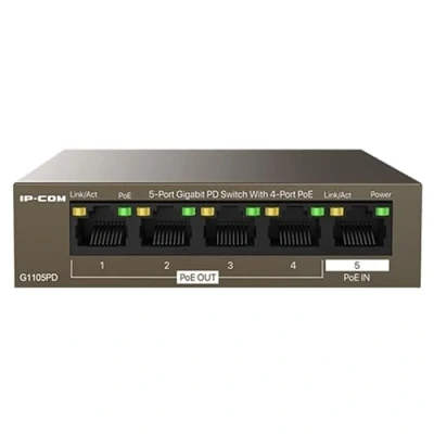 Imagen de IP COM Switch no administrado Gigabit PD de 5 puertos con PoE 4 (G1105PD)