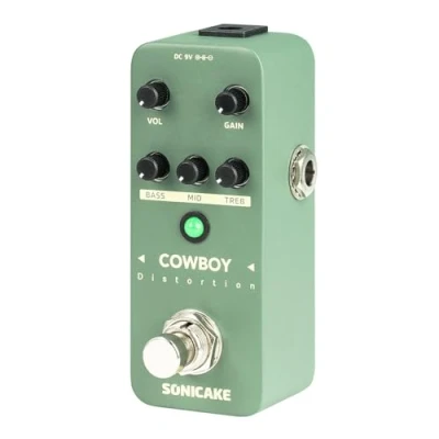 Imagen de SONICAKE Distortion Pedal High Gain de efectos para guitarra 2 modos Frecuencia media la distorsión normal True Bypass Cowboy