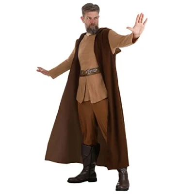 Imagen de Star Wars disfraz de Jedi Obi Wan Kenobi para hombre, Halloween con licencia oficial, talla M