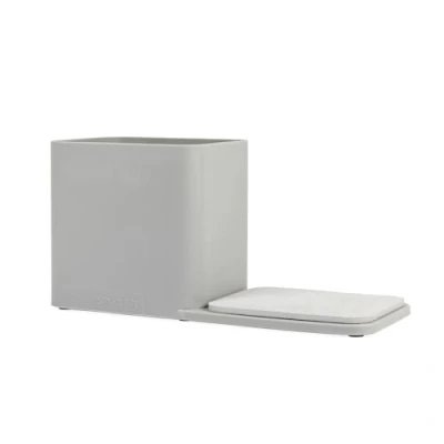 Imagen de Salter Organizador Fregadero LASAL71595CEU7 de la colección Cool Hues, para cepillos y estropajos, Piedra Mineral Natural Que Seca rápido, 2 compartimientos, Agujeros desagüe, Gris, Grey, One Size