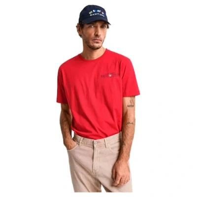 Imagen de GANT Printed Graphic Camiseta básica, Hombre, Talla: Small, Ruby red