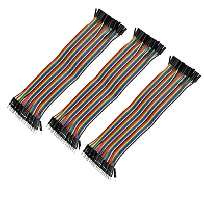 Imagen de Aihasd 120 PCS 30cm Macho Hembra Cable Dupont 1P Pasa Corriente para Arduino Tablero de circuitos