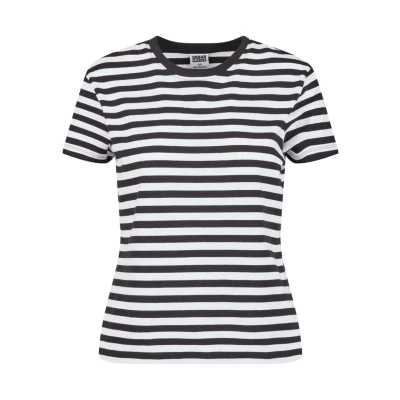 Imagen de Urban Classics Regular Striped TEE Camiseta estampada, Mujer, Talla: 3XL, White black