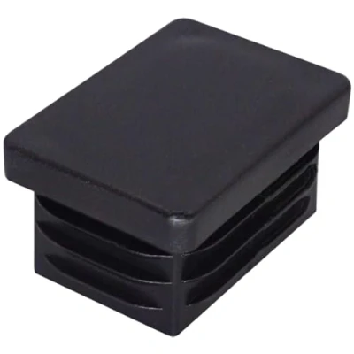 Imagen de SKIR&#039;CO 40 tapones rectangulares de plástico 25 x 35 mm, tapas tubo mate, insertos rectangulares, para postes valla, color negro RAL 9005