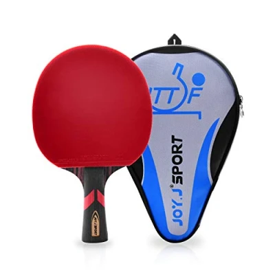 Imagen de Palas de Ping Pong Profesional, Raqueta ITTF Contrachapado 9 Capas Esponja Altamente EláStica Mango Confortable FL Goma Aprobada por JOYJ