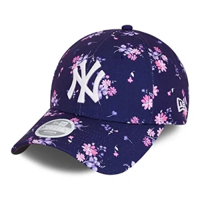 Imagen de New Era York Yankees Cap MLB Basecap Blumenmuster Kappe Baseball Damen Blau One Size