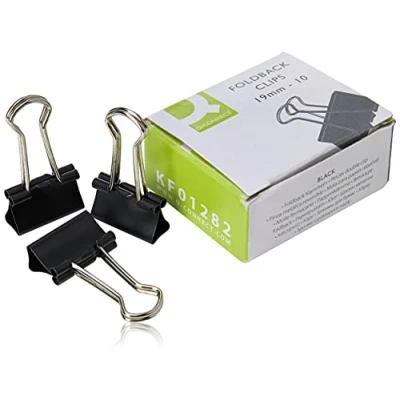 Imagen de Q Connect Pinza reversible (10 unidades, acero, 19 mm) (KF01282)