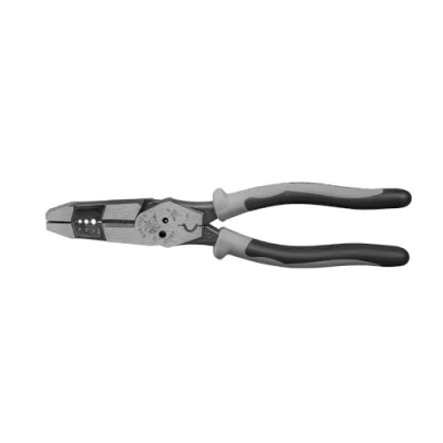 Imagen de Klein Tools J215 8CR Alicates multiherramienta, herramienta híbrida multipropósito/crimpadora, pelacables, cizalla de pernos, agarre alambre, torsión, bucle, gris/negro