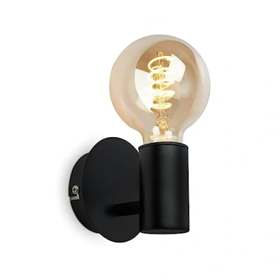 Imagen de BRILONER Indoor Wall Light, Bathroom Lamp, Splash proof Light for Bathroom, Mirror 1 x E27, Black