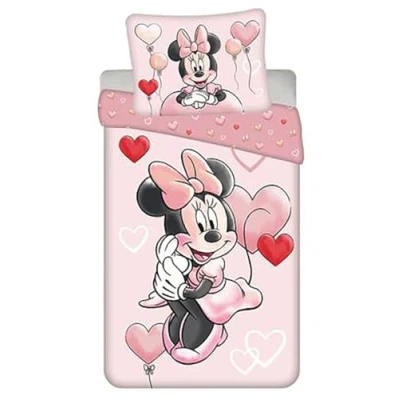 Imagen de Jerry Fabrics Juego de cama Disney Minnie Balloon, 100% algodón, funda nórdica 140 x 200 cm + almohada