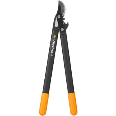 Imagen de Fiskars Podadera con cuchilla bypass para madera verde, Sistema de cremallera PowerGear II, Diámetro corte: 2,8 cm, Cuchillas acero templado cubierta antiadherente, Longitud: 56 Negro/Naranja, L76, 1001553