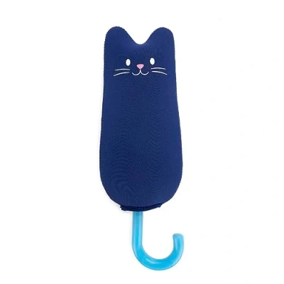 Imagen de Balvi Paraguas Meowmbrella Color Azul Infantil Incluye Funda de Neopreno con Forma Gato N
