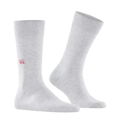 Imagen de Burlington Brit Style M SO algodón estampado 1 par, Calcetines Hombre, Gris (Arctic Melange 3221), 40 46