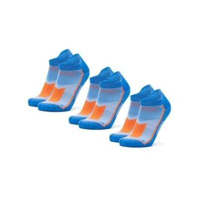Imagen de DANISH ENDURANCE Calcetines Cortos de Running, Deportivos Antiampollas, Hombres y Mujeres, 3 o 5 Pares, 3x Azul/Naranja, 43 47