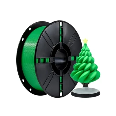 Imagen de PLA+ Filamento 3D de 1,75 mm, PLA Plus, precisión dimensional +/ 0,02 bobina 1 kg (2,2 LBS) impresión para impresora (verde)