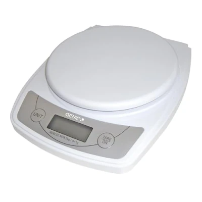 Imagen de Genie 3606 EDS Balanza con pantalla LCD, plástico, 1 a 5000 g, color blanco