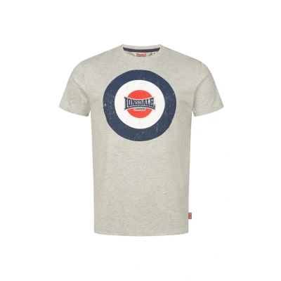 Imagen de Lonsdale Normale Passform Trevose Camiseta estampada, Hombre, Talla: XXL, Marl grey navy white