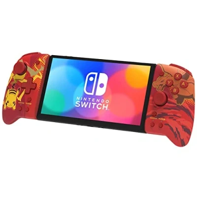 Imagen de Mando Nintendo Switch HORI Split Pad Pro Charizard &amp; Pikachu, Para Switch, Inalámbrica, Rojo