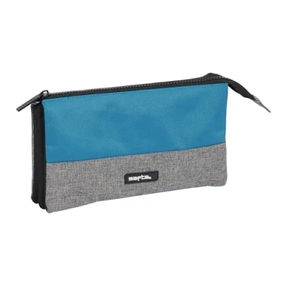 Imagen de Safta STYLE Portatodo Triple, Estuche Infantil, Niño, Ideal para Niños en Edad Escolar, Cómodo y Versátil, Calidad Resistencia, 22x3x12 cm, Color