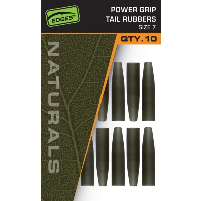 Imagen de Fox Edges Naturals Power Grip Cola de Goma Tamaño 7 (10 piezas) Material pequeño pesca