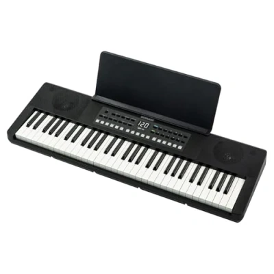 Imagen de SONICAKE Teclado de piano digital 61 teclas para principiantes Altavoces Bluetooth incorporados, auriculares, 300 tonos, ritmos y 80 demos