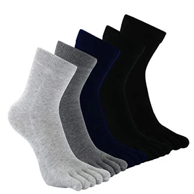 Imagen de Calcetines con cinco dedos para hombre, de algodón, cómodos los deportes carrera