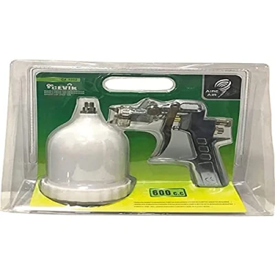 Imagen de Cevik CA 1852 Accesorio de Neumatica Pistola pintar semi profesional 600 cc. depósito superior aluminio. Abanico 110 220 mm.