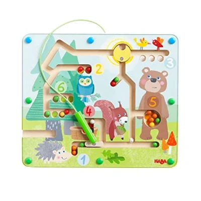 Imagen de HABA Juego Amigos del Bosque Clasificación de Colores y Aprendizaje Figuras 1 a 6 Juguete Magnético Regalo Niño 2 Años Más 306624, Colorido