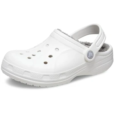 Imagen de Crocs Ralen Lined Clog K Obstrucción para Unisex niños, White/Light Grey, 27/29 EU
