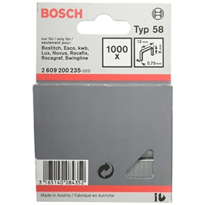 Imagen de Bosch Professional 2 609 200 235 Grapa de alambre fino tipo 58 13 x 0,75 8 mm (pack 1000)