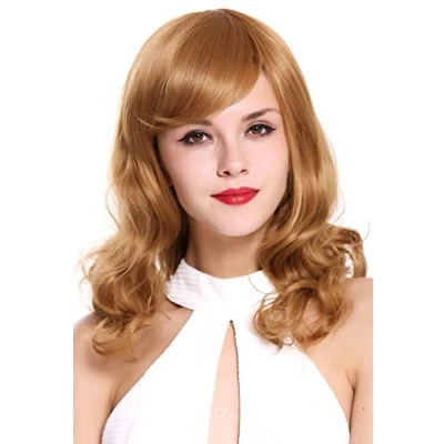 Imagen de WIG ME UP LHT 13 27 Peluca mujer hasta los hombros liso y puntas rizadas tirabuzones rubio