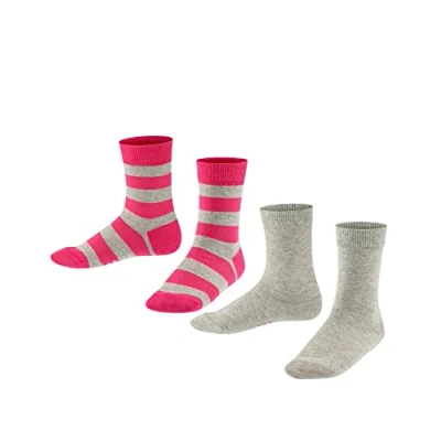 Imagen de Falke Happy Stripe 2Pack multipack Calcetines para niños, Talla: 35 38, Light grey