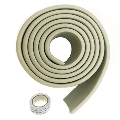 Imagen de TUKA Multiusos Protector Espuma, 200cm x 80mm 8mm Universal anticolisión Rollo para Superficie Dura &amp; Bordes, Protección Tira Bebés y niños, Gris, TKD7002 grey