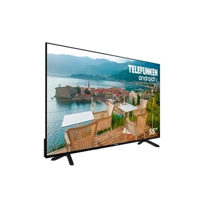 Imagen de Telefunken 55DTUA523 Android TV 55 Pulgadas 4K Ultra HD, Diseño sin Marcos, HDR10, Dolby Vision, Bluetooth, Chromecast Integrado, Compatible con Google Assistant, Atmos