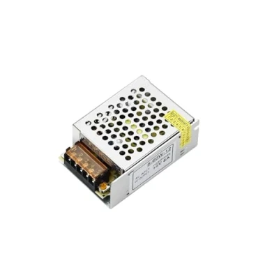 Imagen de TEMPO DI SALDI Fuente de alimentación 5 amperios y 12 voltios para tira LED estabilizada 220 V 60 W, gris, 11 x 4 8 cm