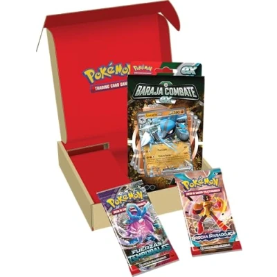 Imagen de Pokémon JCC baraja Combate ex de Lucario y Lote 2 Paquetes Mejora (baraja 60 Cartas Lista para Jugar)