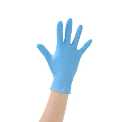 Imagen de Guantes de Nitrilo Médicos Desechables, Sin Polvo, Azul, Talla S (Paquete 100 Piezas)