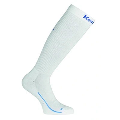Imagen de Kempa Long Socks Medias de Equipaciones, Sin género, Blanco/Azul Royal, 36 40