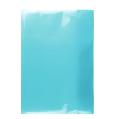 Imagen de HERMA 19603 fundas A4 transparentes turquesas, 10 unidades, de polipropileno resistente, lavable y extragrueso, juego para cuadernos escolares, colores