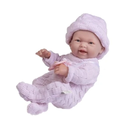 Imagen de JC TOYS Muñeca Mini La Newborn Mide 24 cm, es de Vinilo Suave, Tiene Ropa Punto y Chupete, Rosa, diseñado en España por Berenguer, +2 años