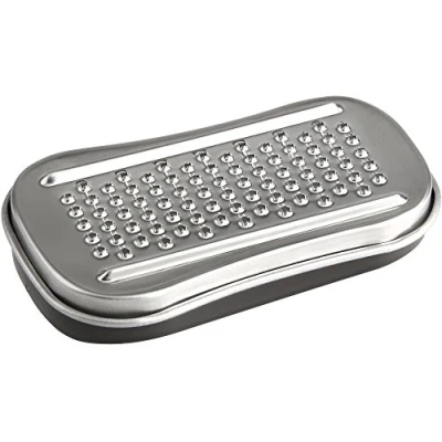Imagen de Fackelmann Mini Contenedor, Rallador de Frutos Secos, Acero, Gris e Inoxidable, 9.2x5.5x2cm