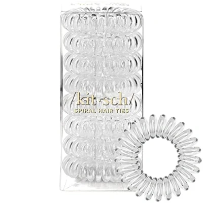 Imagen de Gomas En Espiral Kitsch Para Mujer, Ideales Cabello Grueso O Fino. Sin Marcas Ni Daños, Una Sujeción Segura Y Cómoda. Paquete De 8 Unidades (Transparentes)