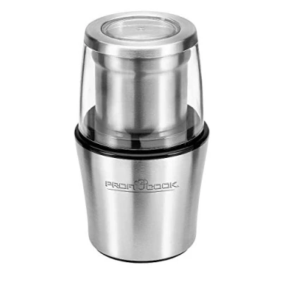 Imagen de Profi Cook PC KSW 1021 N molinillo 2 en 1 Función café y Tapa transparente 200 Watts Color plata