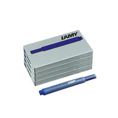 Imagen de Lamy Juego de 4 cartuchos tinta T10 con gran reserva tinta, adecuados para todos los modelos pluma estilográfica Contenido: 1,25 ml por cartucho 5 unidades paquete Color