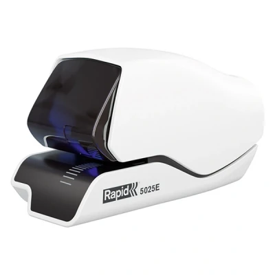 Imagen de RAPID 25095200 Grapadora eléctrica con tecnología Flat Clinch modelo 5025E color blanco