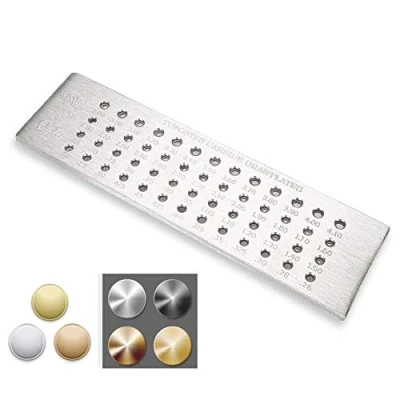 Imagen de Placa De Tiro Alambre, Herramientas Fabricación Tungsteno 52 Agujeros Circulares Para Hilo Alambre,Joyería Molde Joyería Carburo Metal Plata
