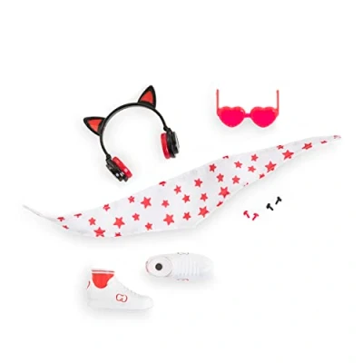 Imagen de Corolle Conjunto de música y Moda, 6 Accesorios, para muñecas, Modelo Girls, a Partir 4 años, 9000610050 Conjunto, Color Blanco, Rojo, Small